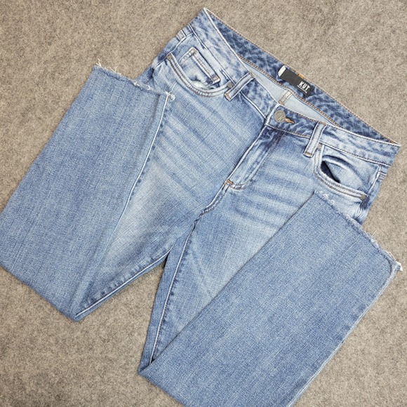 Kut from the Kloth Denim - KUT From The Kloth Jeans Womens 6 Blue Denim Reese Ankle Straight Leg Casual
